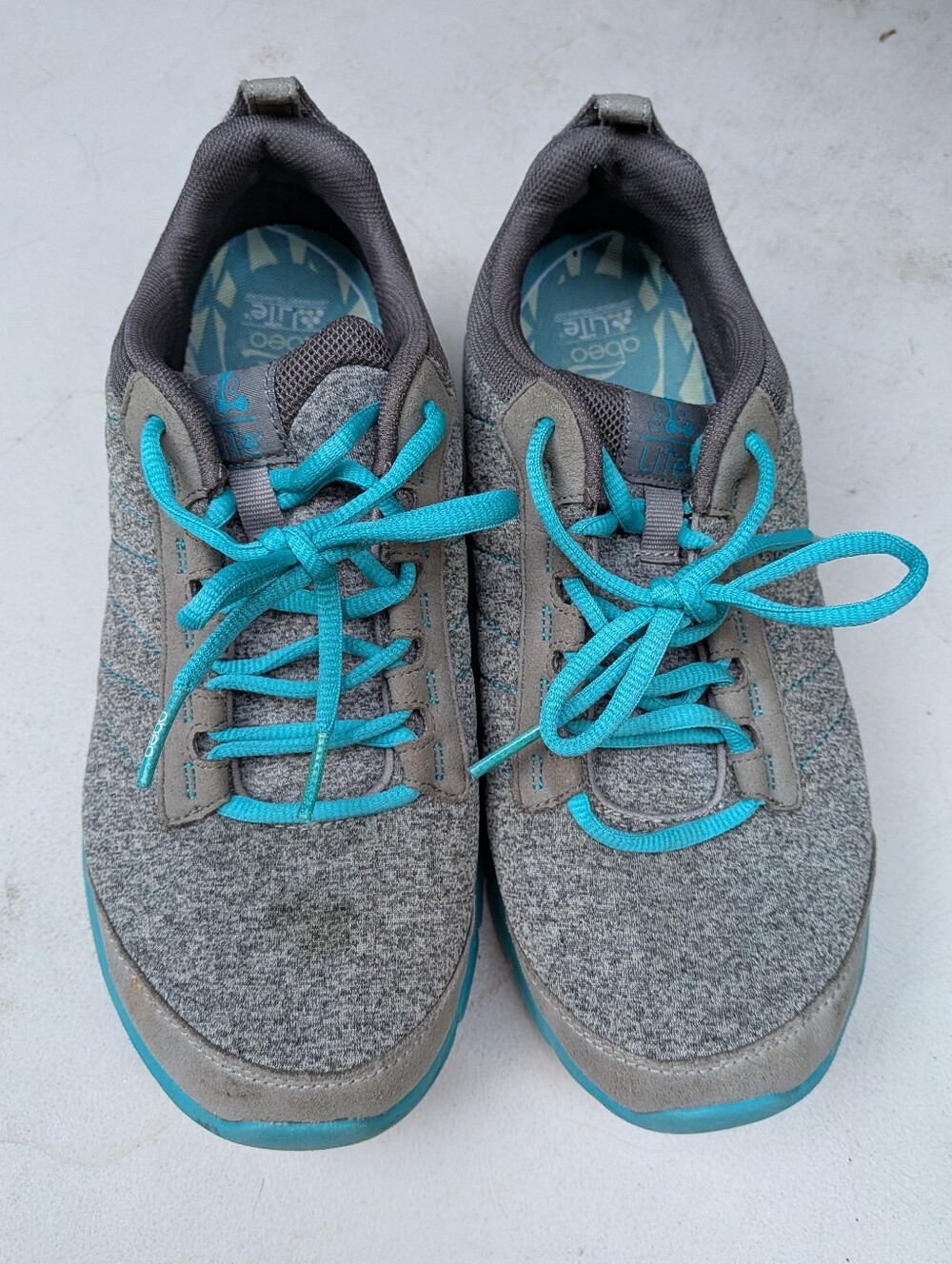 ABEO LiTe Stellar Walking Shoes - Grey/Teal (Women's Size 8.5 WIDE)